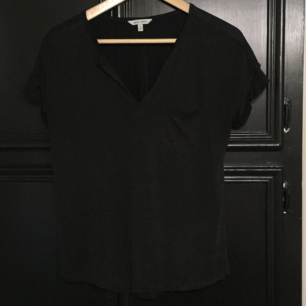Naked Zebra Black Tee